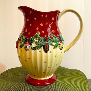 Pfaltzgraff Holiday Garland Pitcher NWT